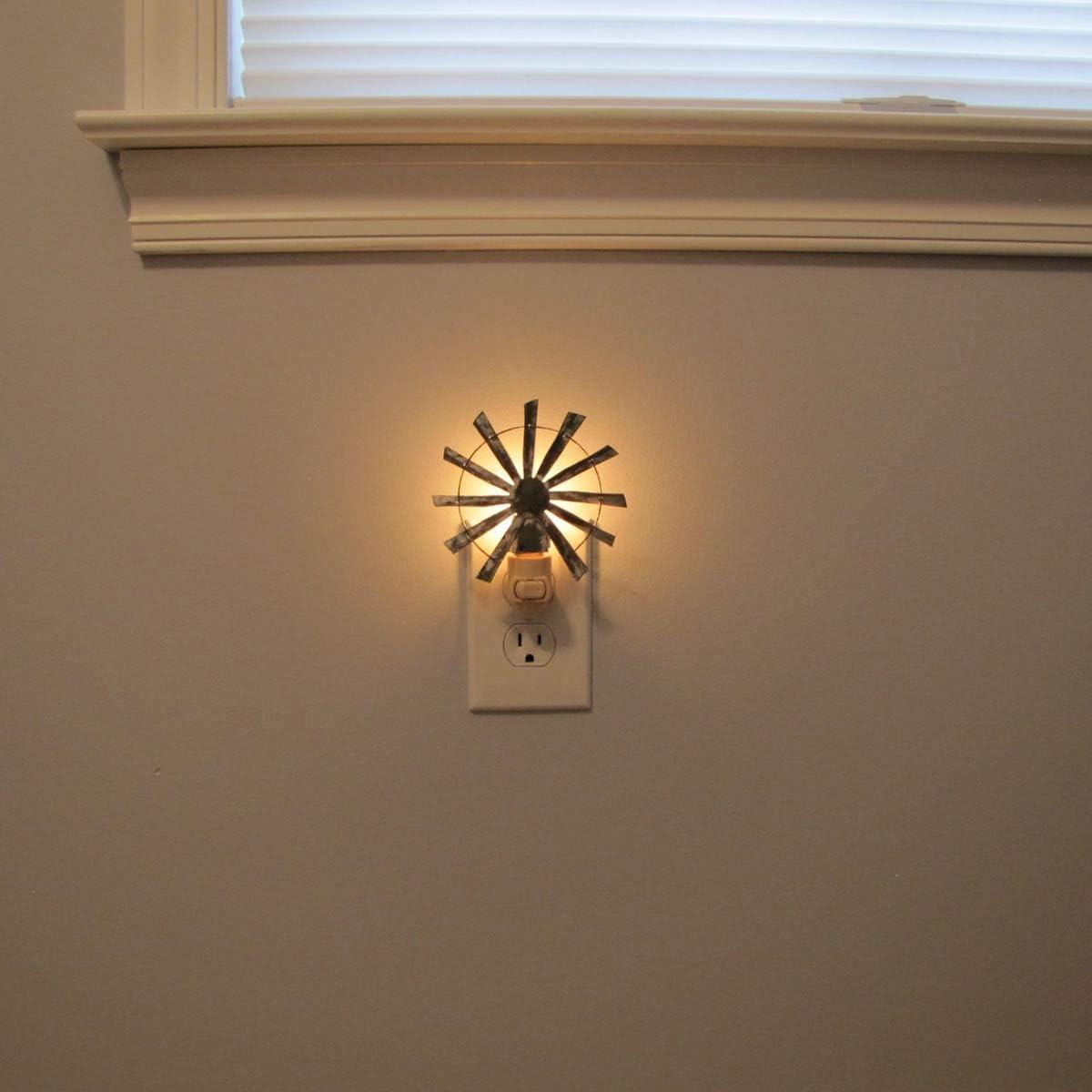 Treasure Gurus Windmill Plug-In Wall Lamp Safety Night Light