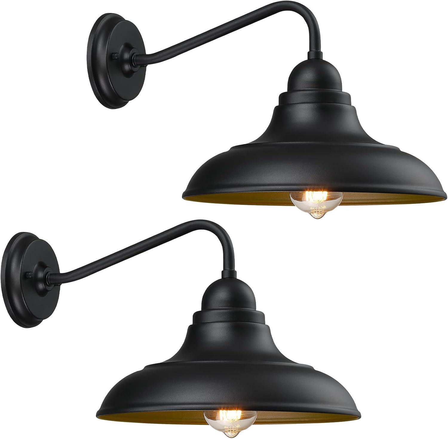 Outdoor Barn Light with Wall Mount 2 Pack