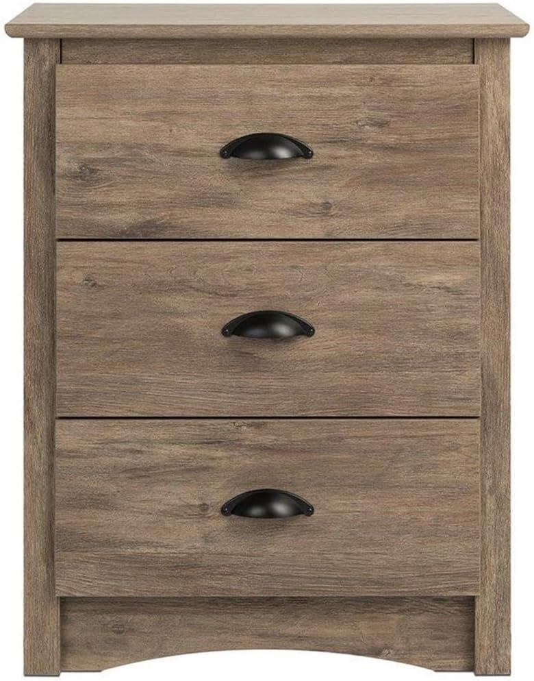 Salt Spring 3 Drawer Tall Nightstand Drifted - Prepac