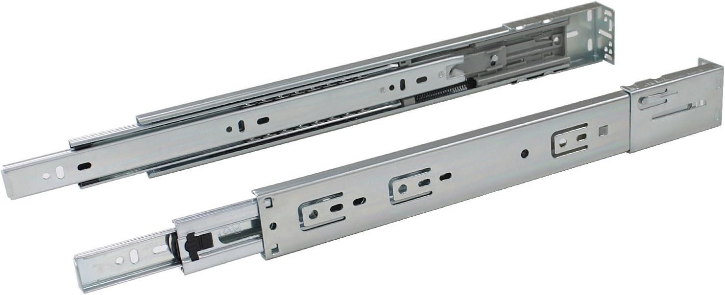 22 inch 100 lb 1 Pack 22" Side Mount Soft Close Full Extension Drawer Slides, Silver