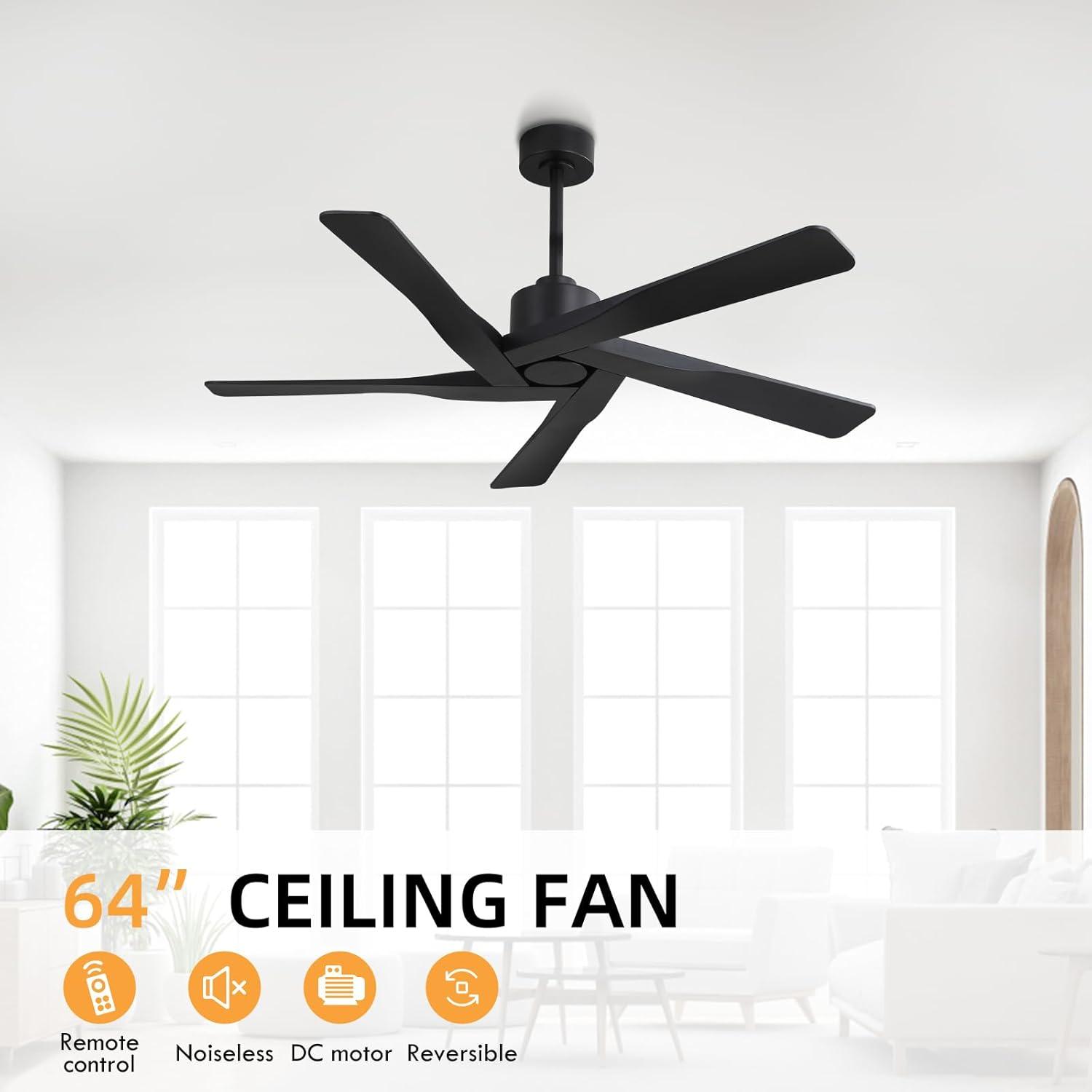 5-ABS Blades Indoor Ceiling Fan without Light