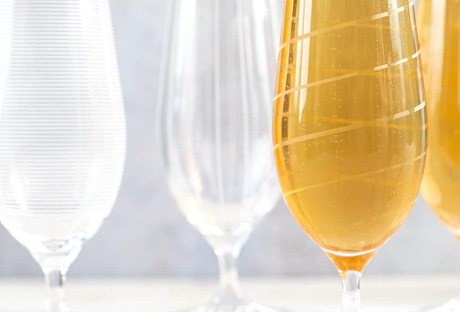 Mikasa 'Cheers' Beer Glasses/Craft Beer Glass Set with Decorative Etching, Crystal Glass, Silver Effect, 460 ml, Set of 4