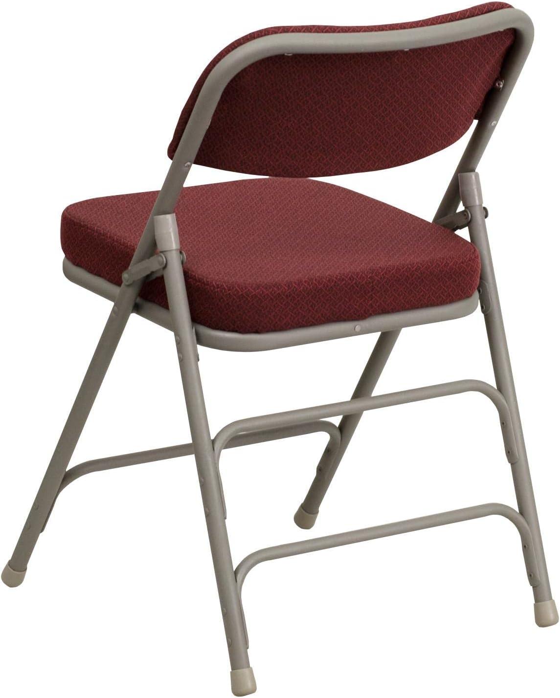 Flash Furniture 2 Pack HERCULES Series Premium Curved Triple Braced & Double Hinged Fabric Upholstered Metal Folding Chair