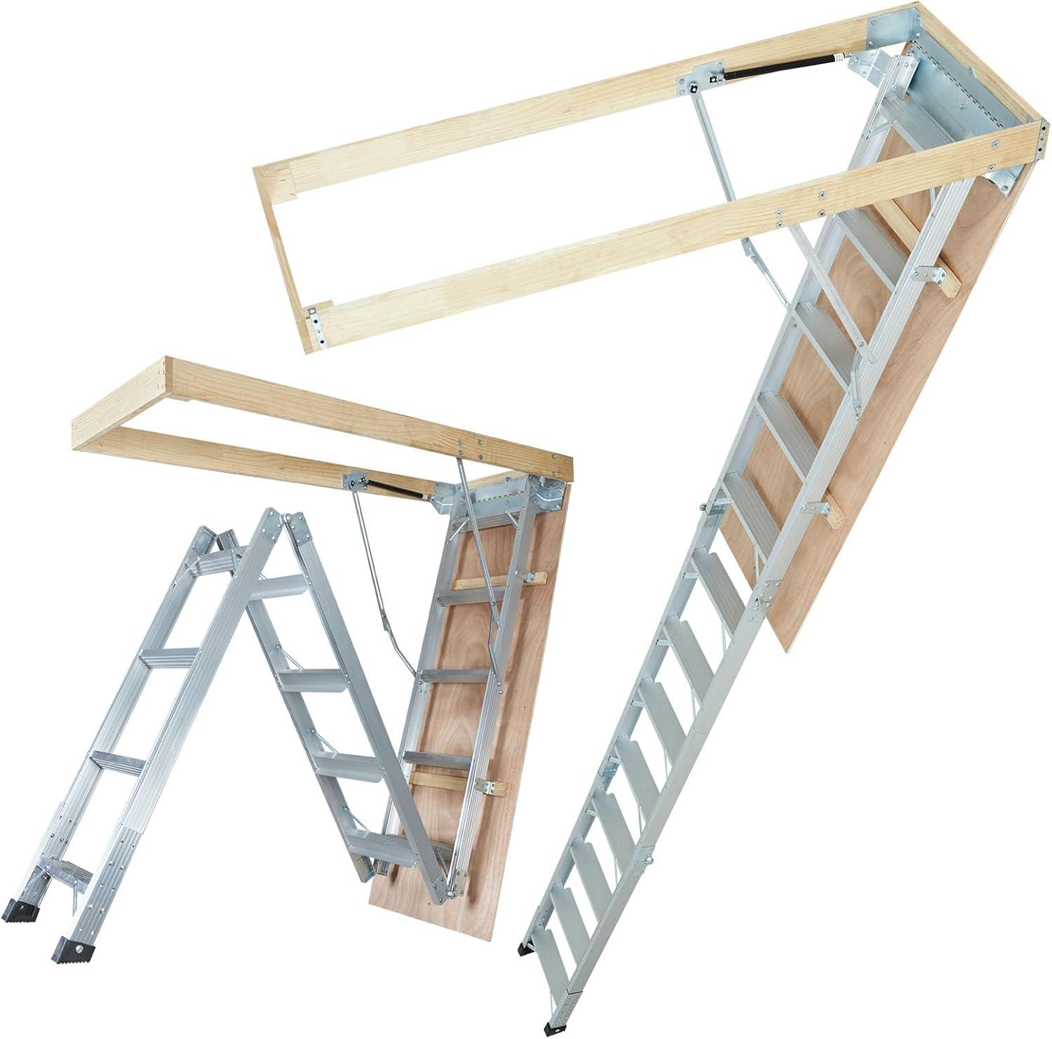 VEVOR 12 - Step Aluminum Lightweight Attic Ladder