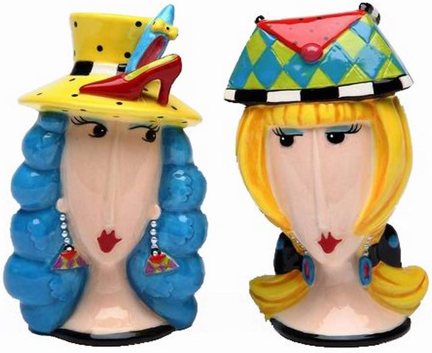 Cosmos Gifts Ceramic Salt and Pepper Shaker Set