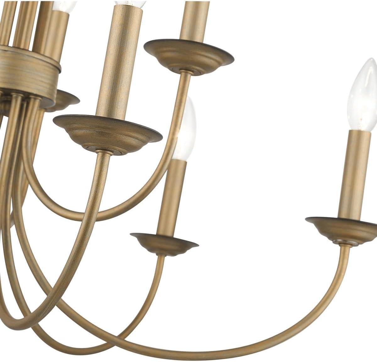 Livex Lighting Estate 9 - Light Chandelier in  Antique Gold Leaf