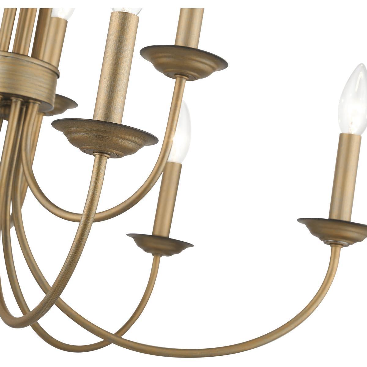 Livex Lighting Estate 9 - Light Chandelier in  Antique Gold Leaf