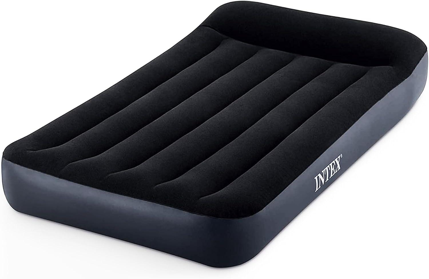Intex Intex Dura Pillow Rest Classic Blow Up Mattress Air Bed with Built In Pump