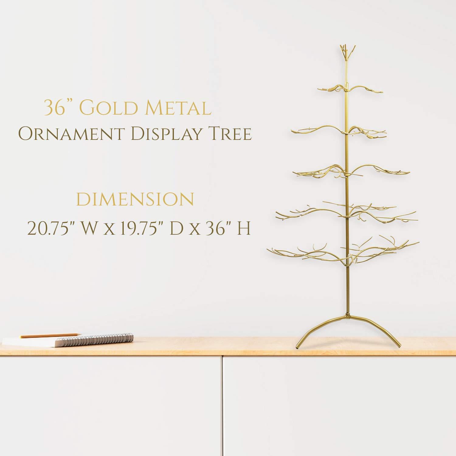 Elegant 36" Silver Metal Christmas Tree & Jewelry Organizer