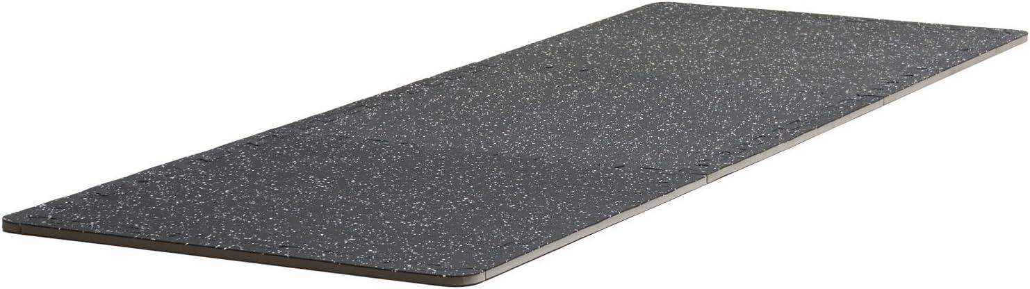 VEVOR 0.56Inch 24sq.ft 6 Tiles Gym Flooring for Home Gym, Rubber Top with High Density EVA Foam, 25 x 25In Gym Floor Exercise Equipment Mats, Interlocking Gym Mats, Puzzle Workout Mats, Black & Gray