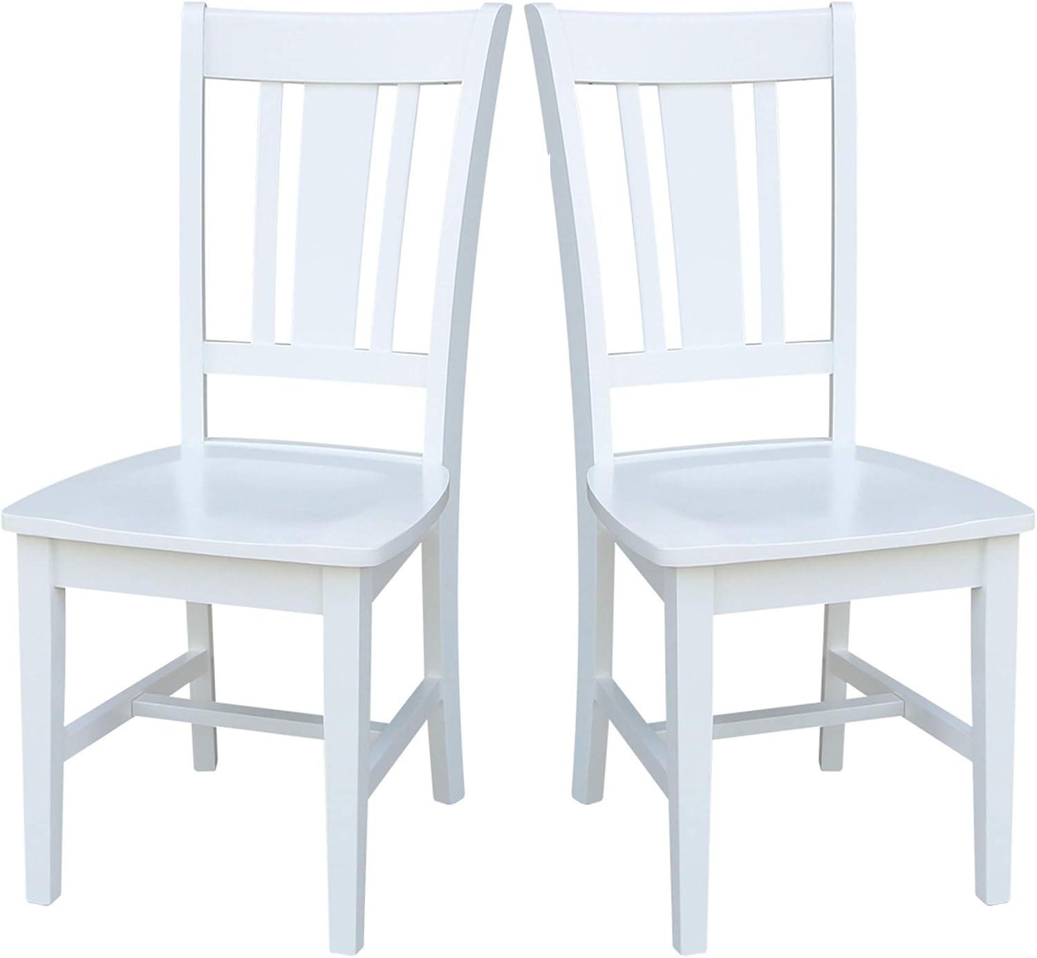 Set of 2 San Remo Splatback Chairs Cinnamon/Espresso - International Concepts: Hardwood Frame, Armless Design