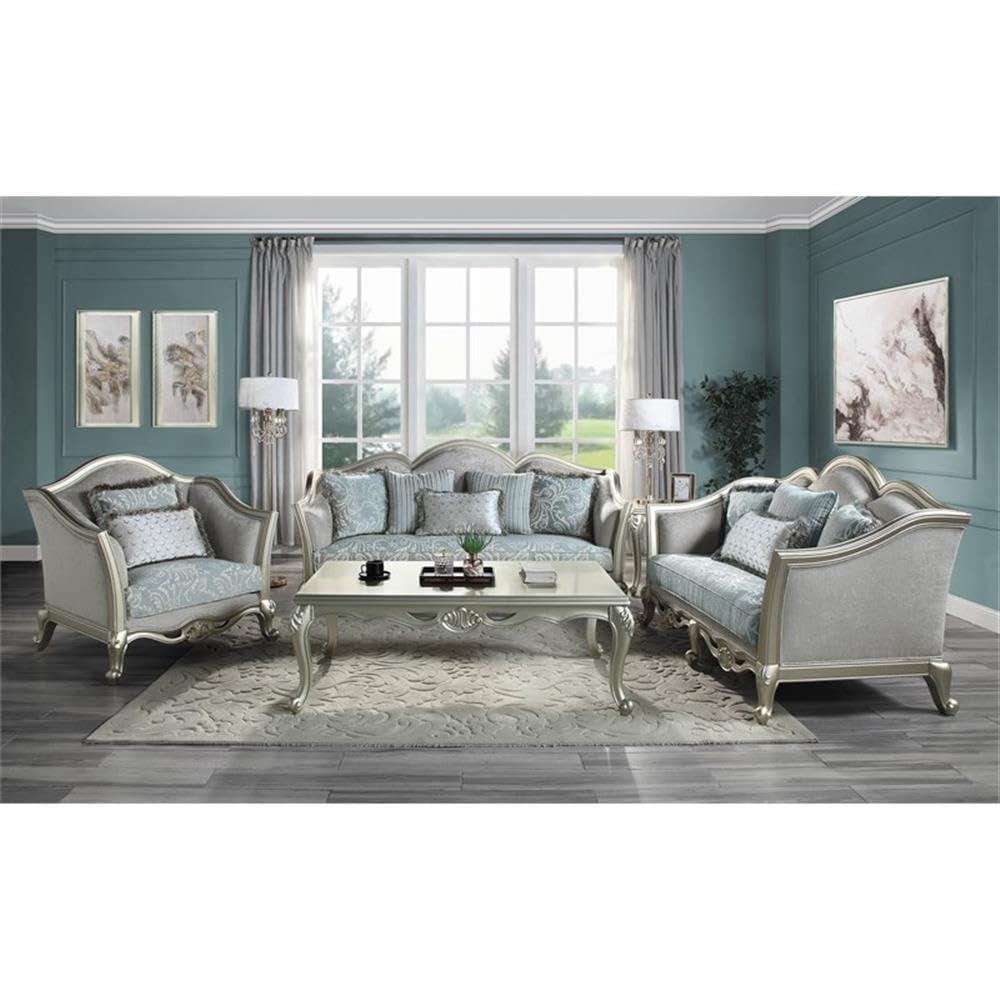 58" Qunsia Coffee Table Champagne Finish - Acme Furniture