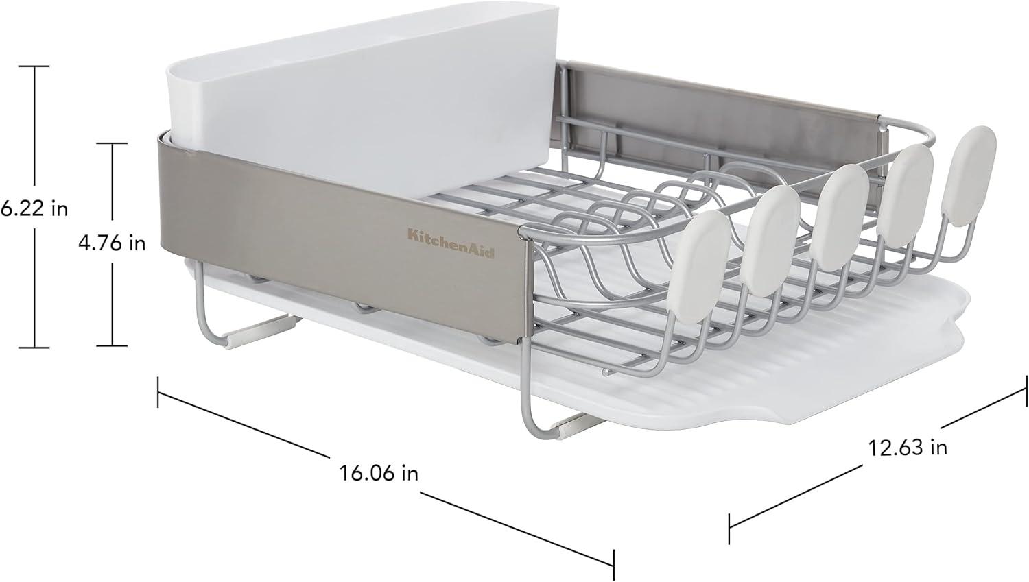 KitchenAid® KitchenAid® Compact Stainless Steel Dish Rack, 16.06-Inch