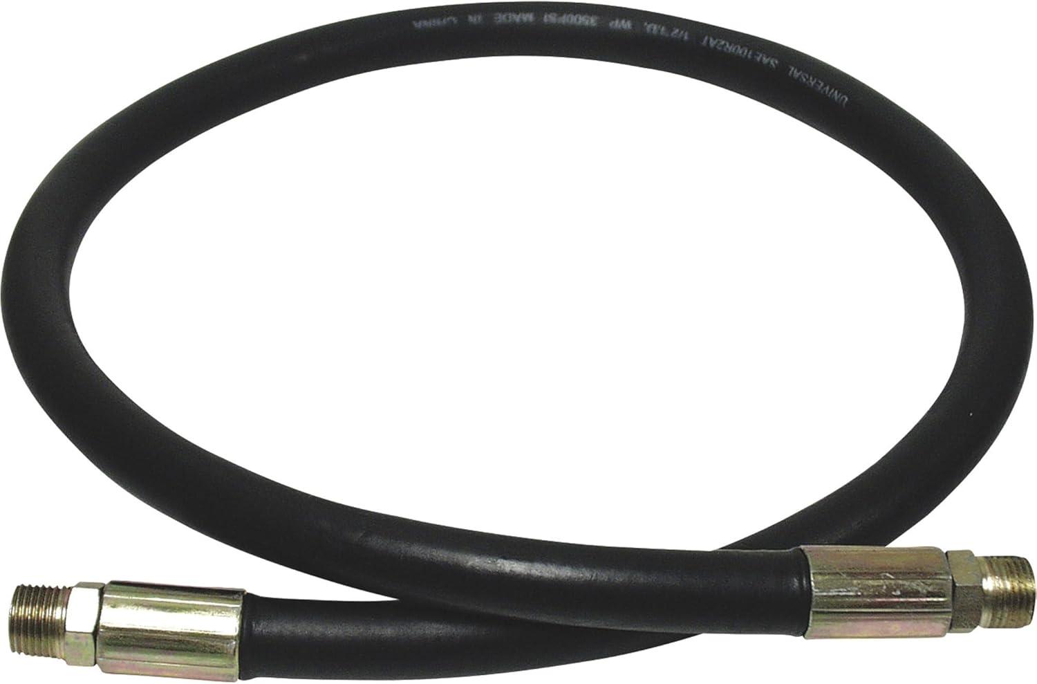 Apache 1/2" x 24" Black 2-Wire Hydraulic Hose Assembly