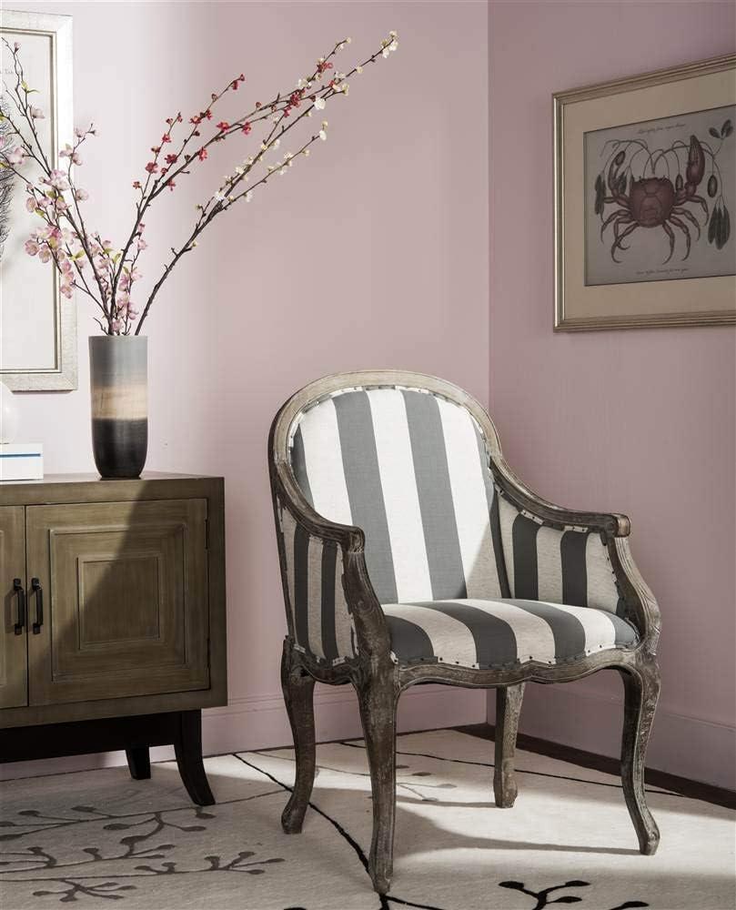 Esther Arm Chair - MCR4575B - Grey/White - Safavieh