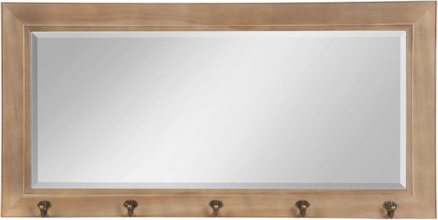 36" x 18" Pub Mirror with Metal Hooks - DesignOvation