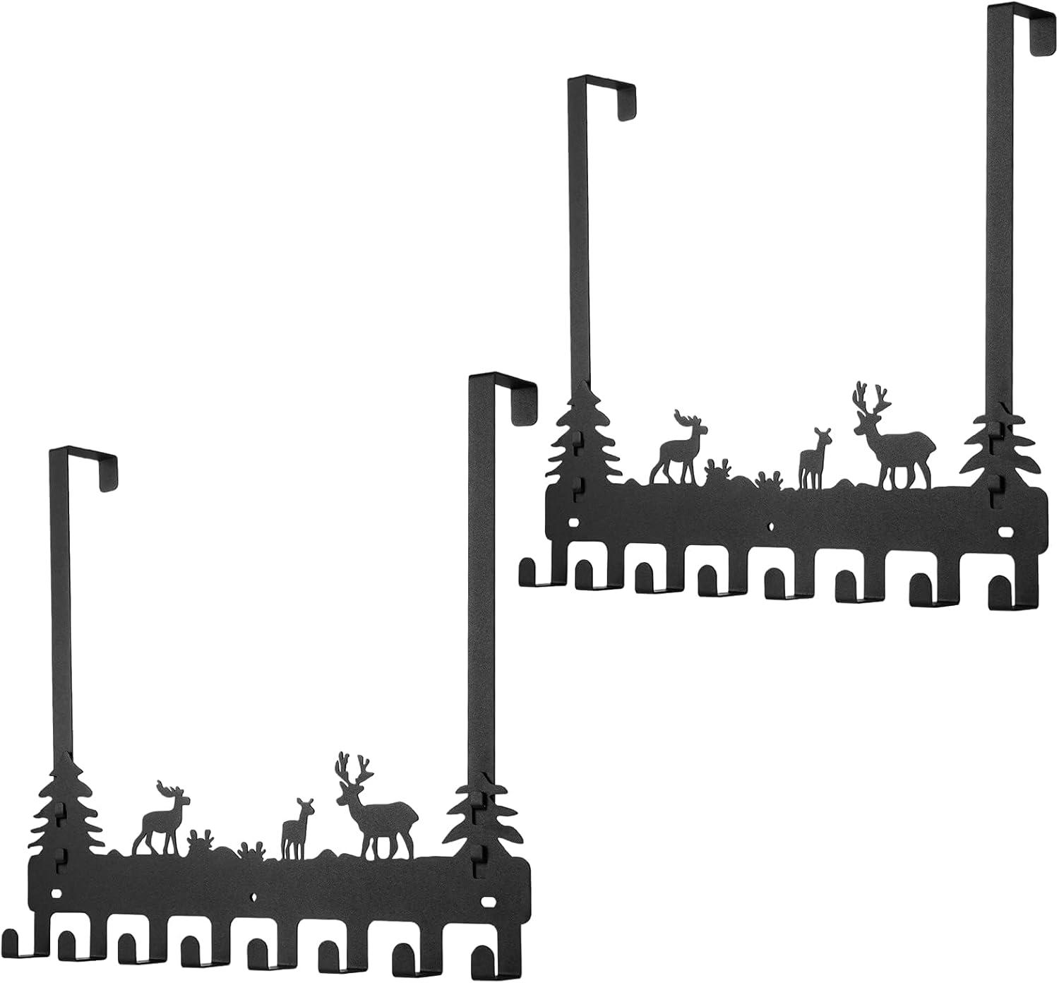 Over Door Clothes Hanger Shower Room Towel Hook Hanger Over Door Hooks Black 8 Hooks