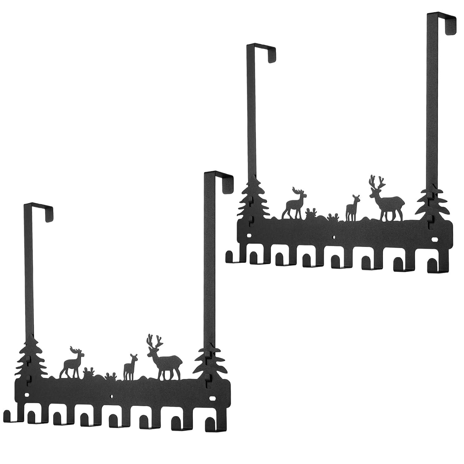 Over Door Clothes Hanger Shower Room Towel Hook Hanger Over Door Hooks Black 8 Hooks