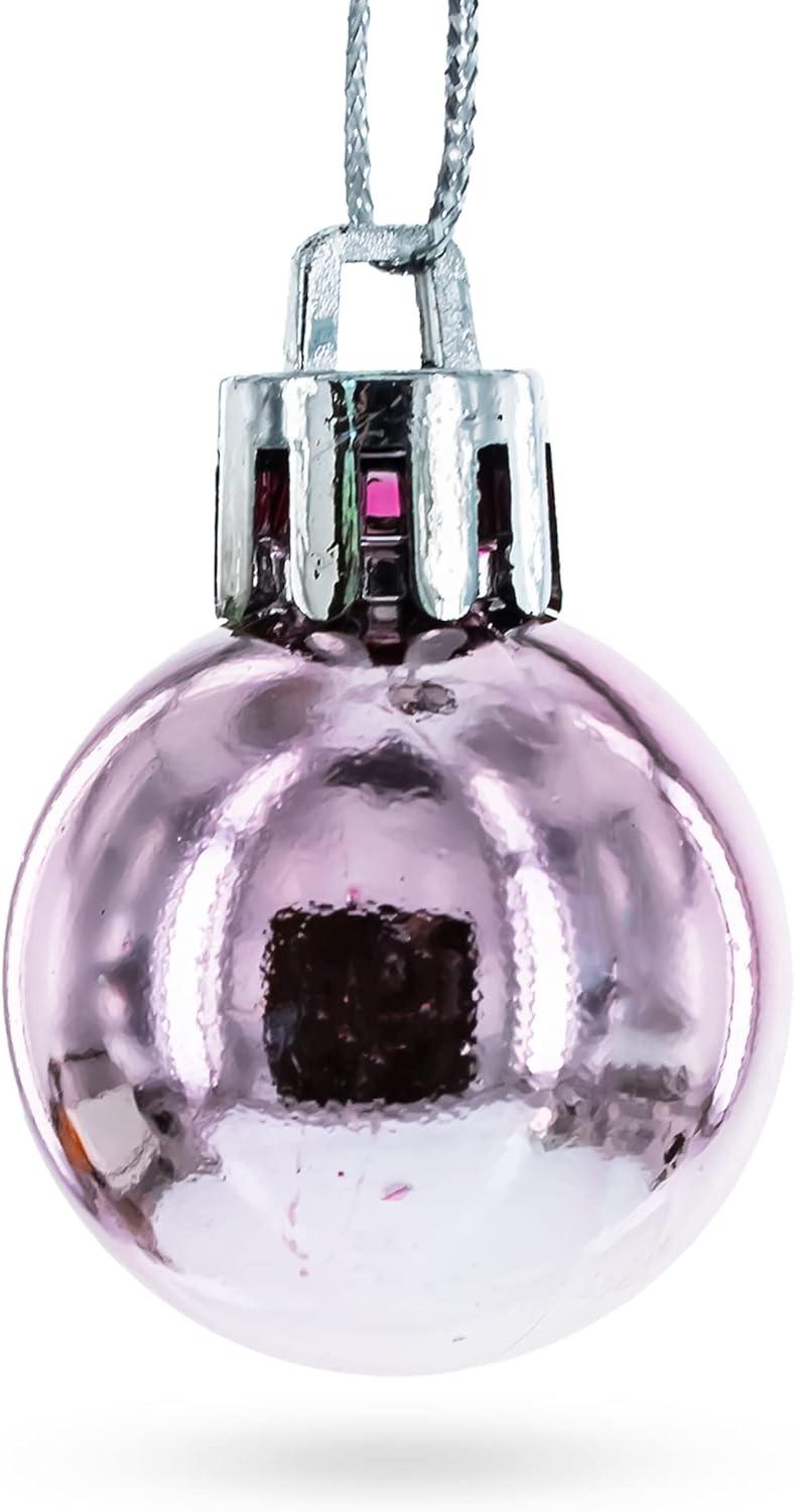 Elegant Set of 40-Piece Pink Ball Christmas Ornaments