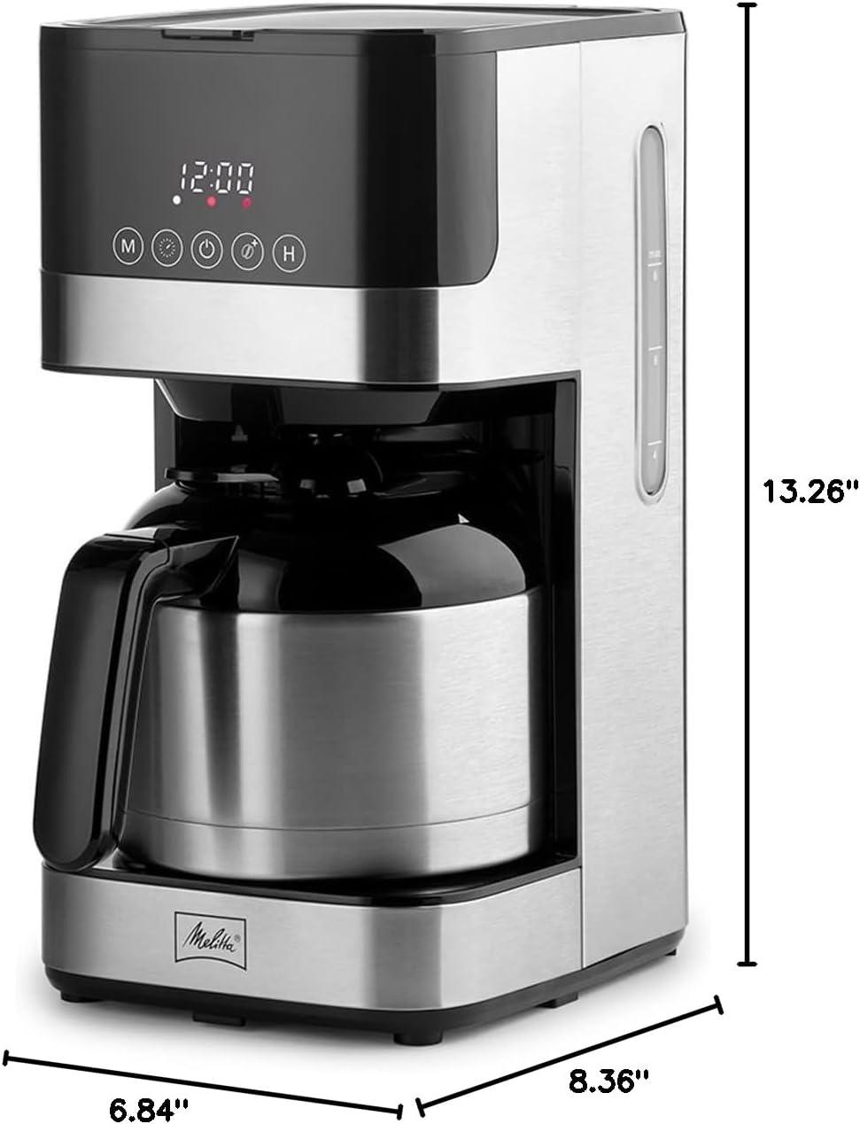 Melitta Aroma Tocco 8-cup Drip Coffee Maker With Thermal Carafe And Touch Control Display