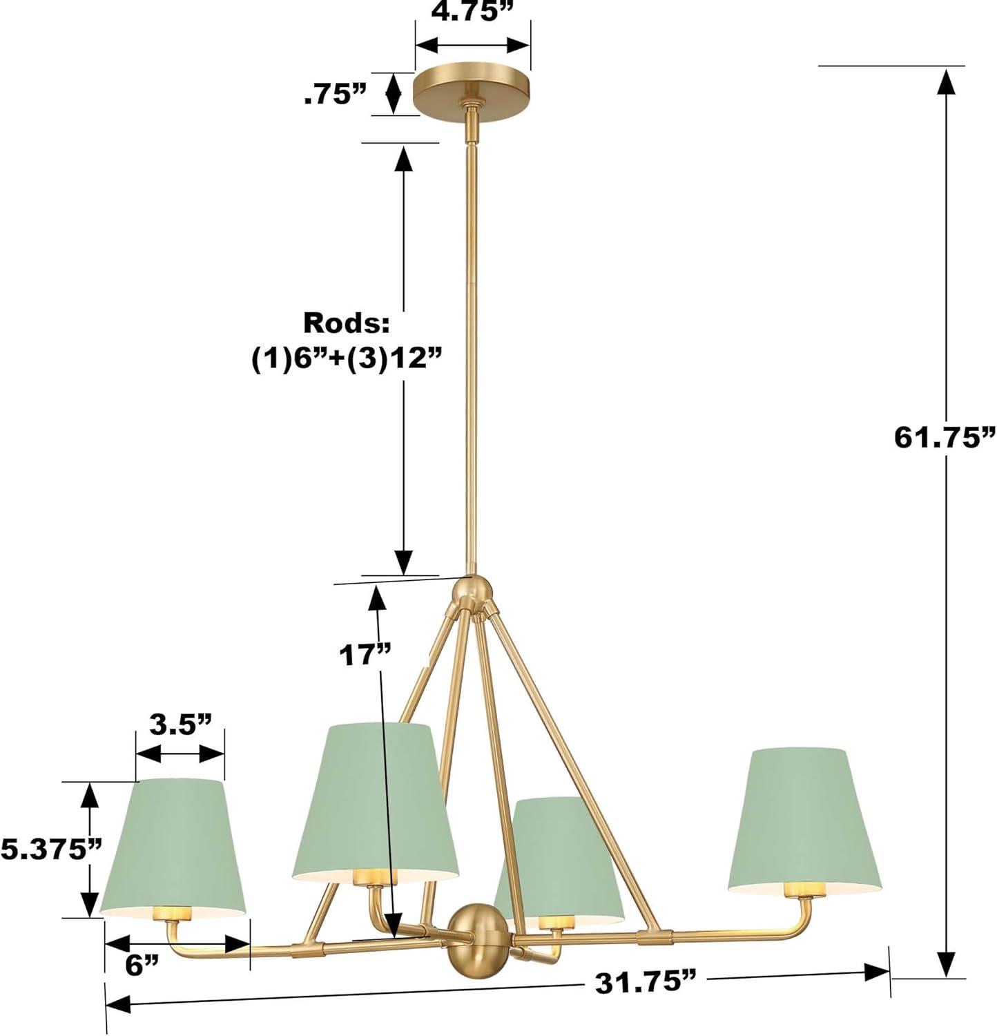 Crystorama Lighting - Xavier - 4 Light Chandelier In Traditional Style-17 Inches