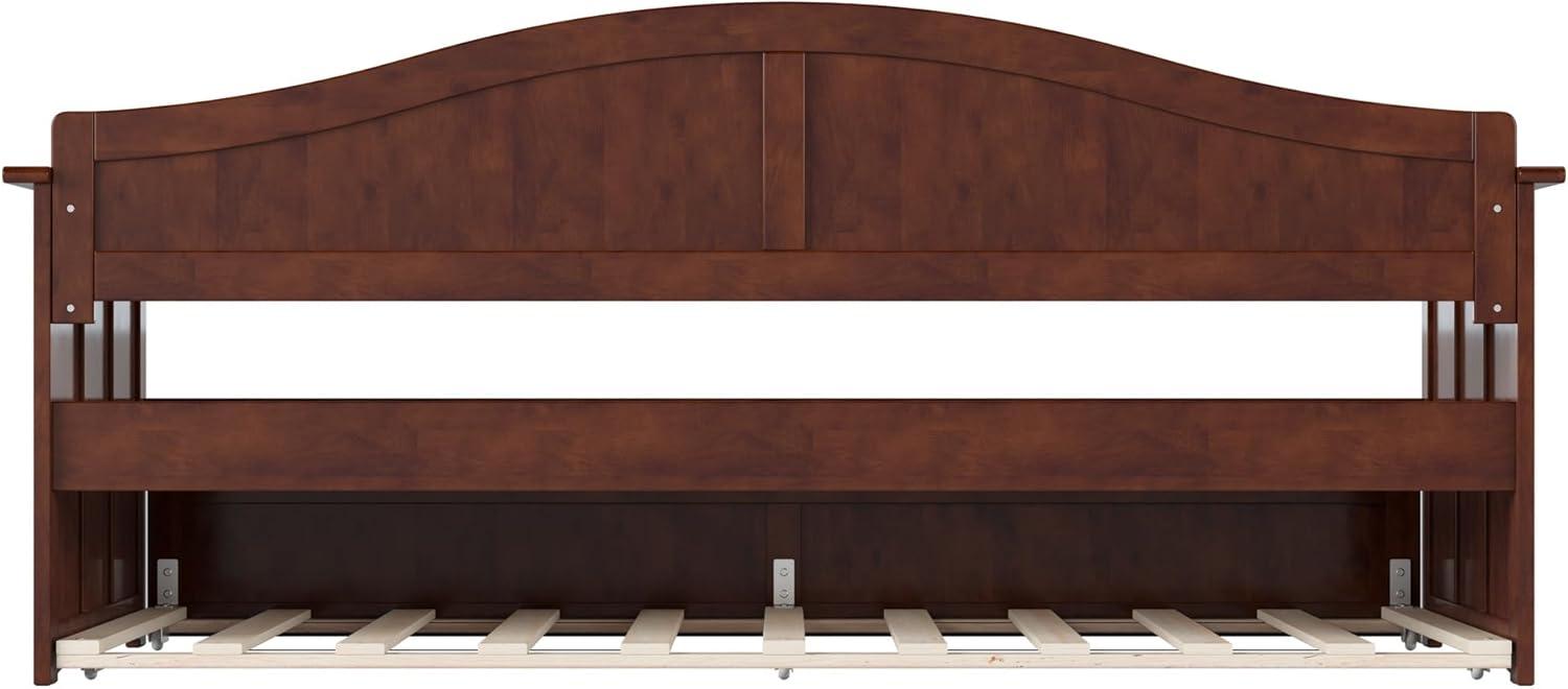 Nantucket Walnut Twin Wood Daybed with Trundle and Drawer