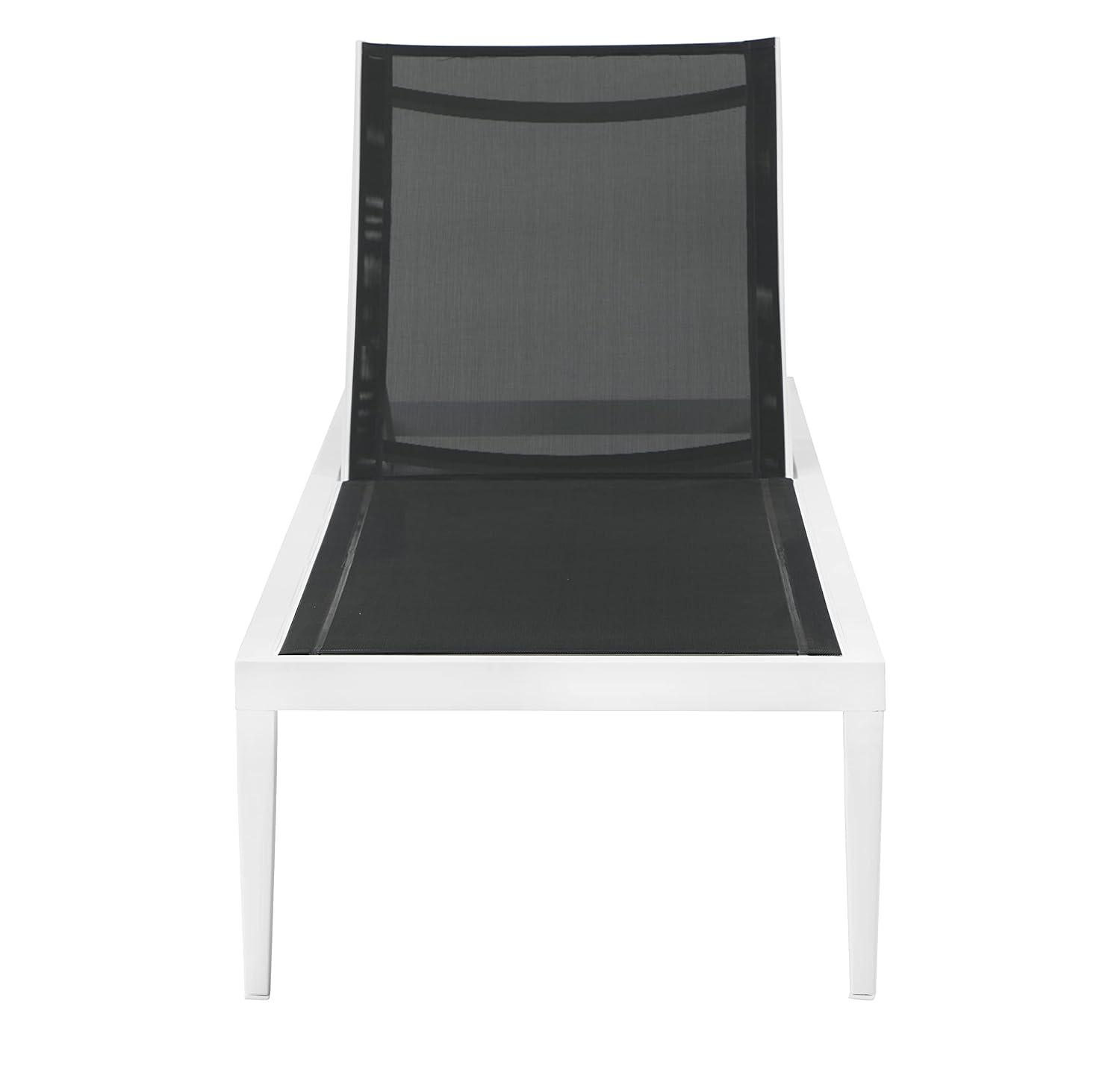 Velizar Mesh Waterproof Fabric Outdoor Patio Aluminum Mesh Chaise Lounge Chair