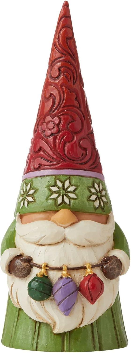 Handcrafted Winter Gnome with Ornaments Resin Figurine