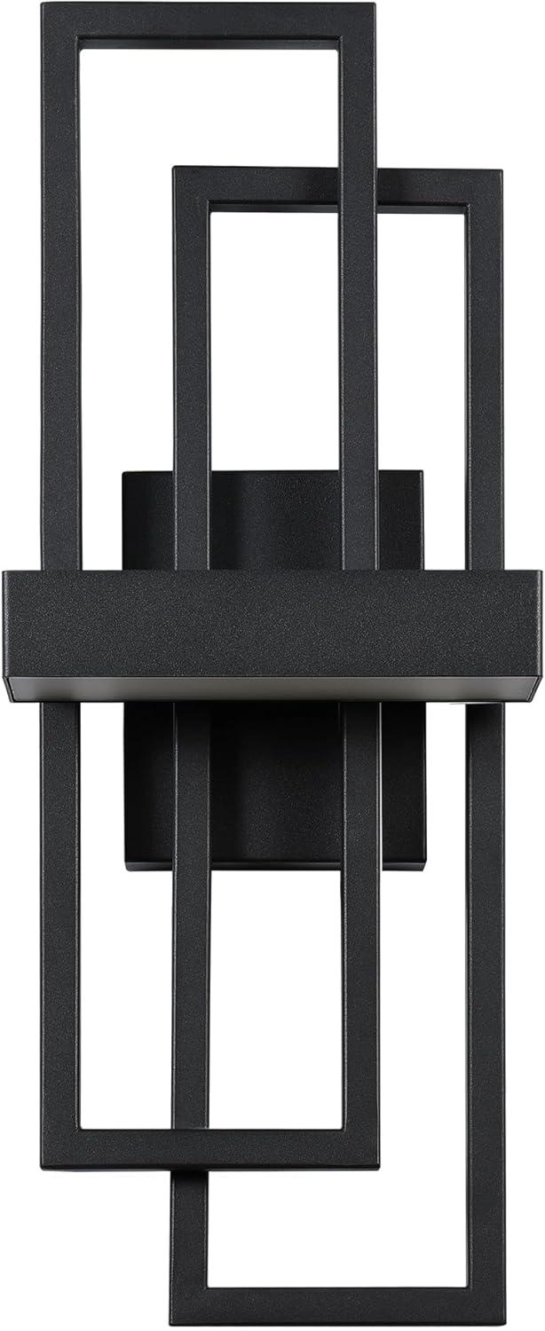LamQee Wall Sconces 20-in H Brushed Black Hardwired Integrated LED Outdoor Wall Light