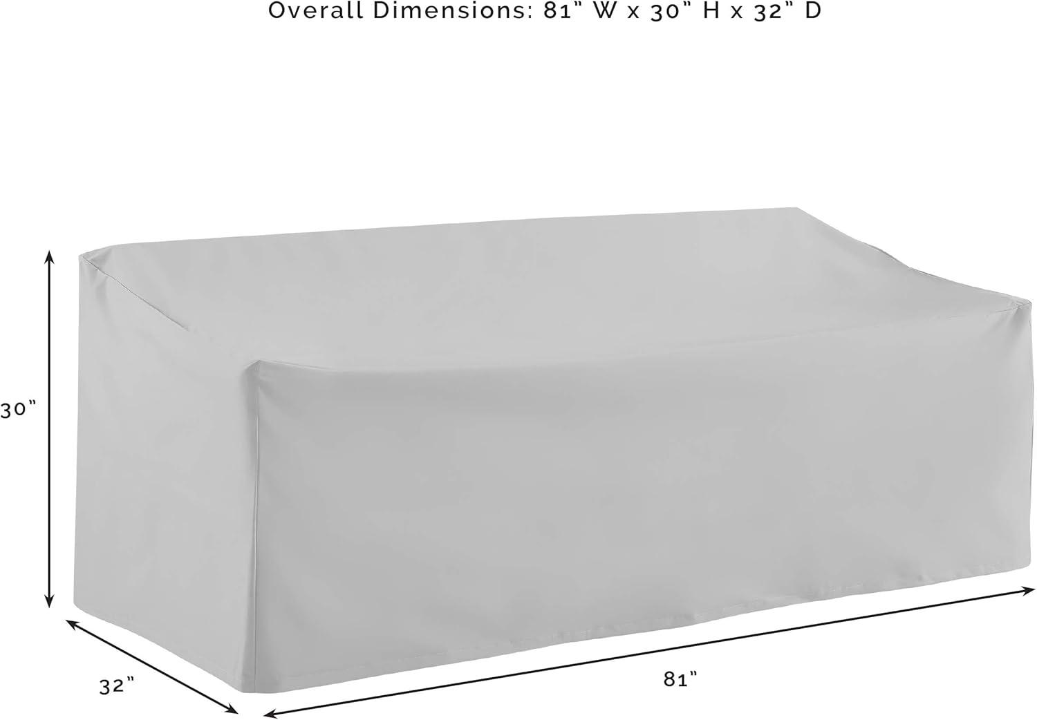 Gray Heavy-Gauge Reinforced Vinyl Outdoor Sofa Cover