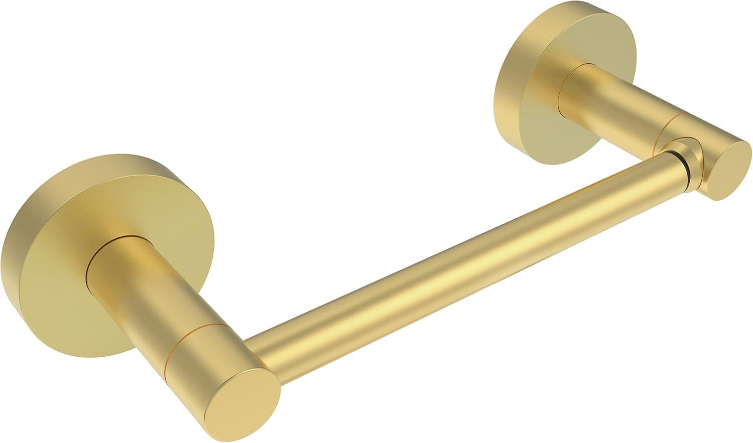 Gold Stainless Steel Double Post Pivoting Toilet Paper Holder