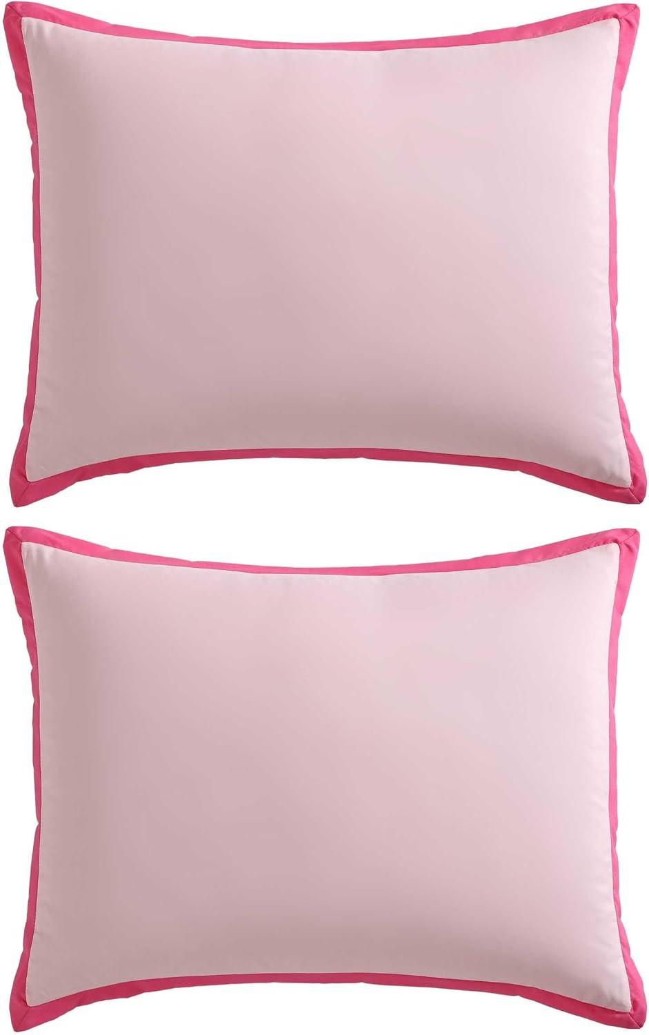 Betseyville Johnson Signature Hotel Solid Pink Full/Queen 4pc Comforter Sham Bonus Set