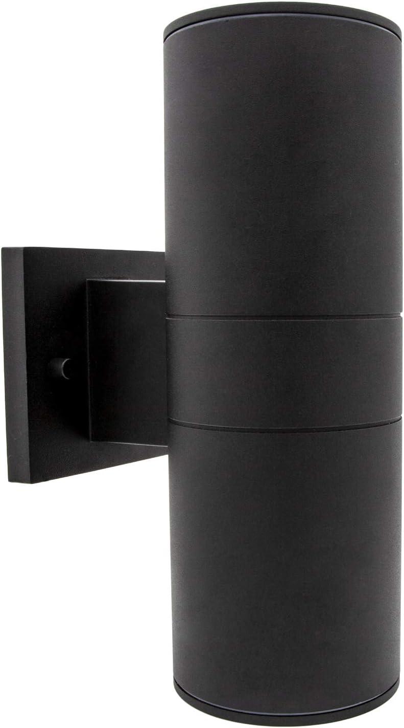 Maxxima Cylinder LED Outdoor Wall Light - Modern Wall Wash Up and Down Porch Light, 24 Watt, 3000K Warm White,