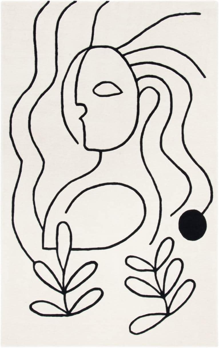 Fifth Avenue FTV111 Hand Tufted Accent Rug - Ivory/Black - 2'x3' - Safavieh.