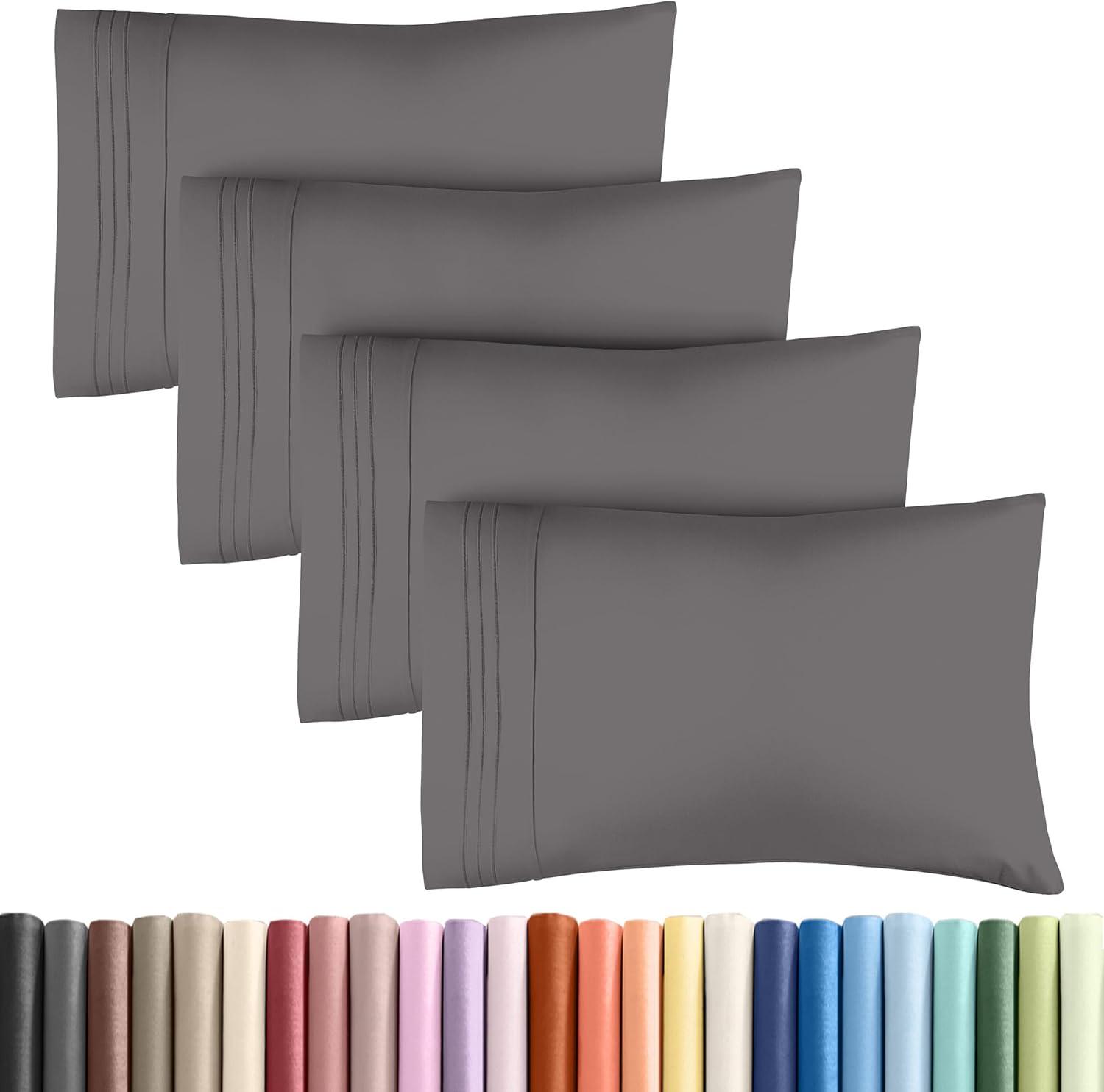 CGK Linens Soft Double Brushed Soft & Cooling Pillowcase - Set of 4