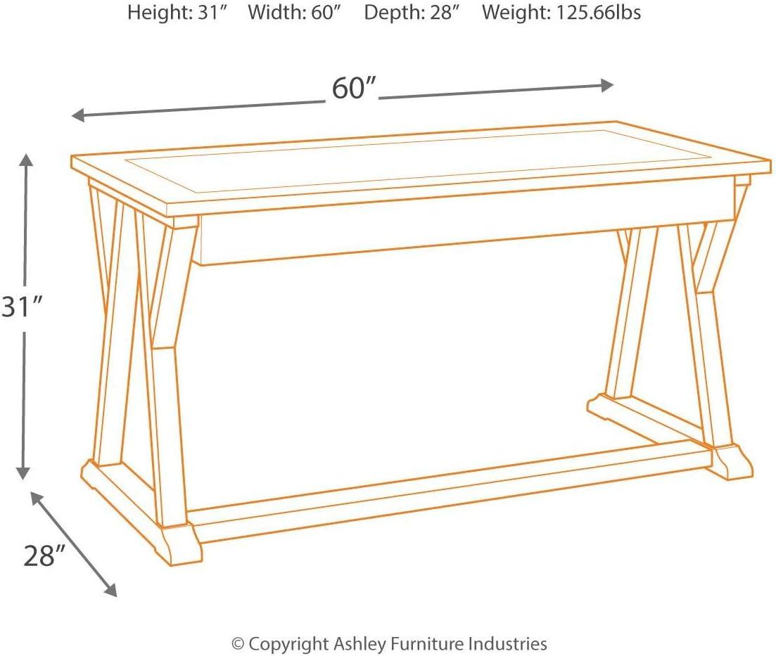 Signature Design by Ashley Casual Jonileene 60" Home Office Desk  White/Gray