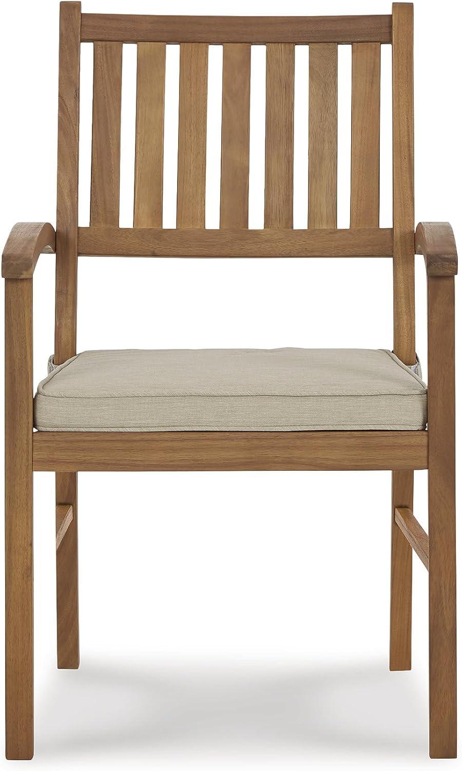 Gennine Outdoor Dining Armchair with Cushion (Set of 2)