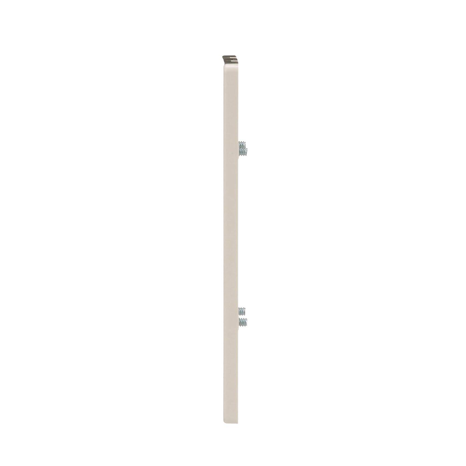 Light Almond Polycarbonate 2-Gang Screwless Toggle Switch Wall Plate