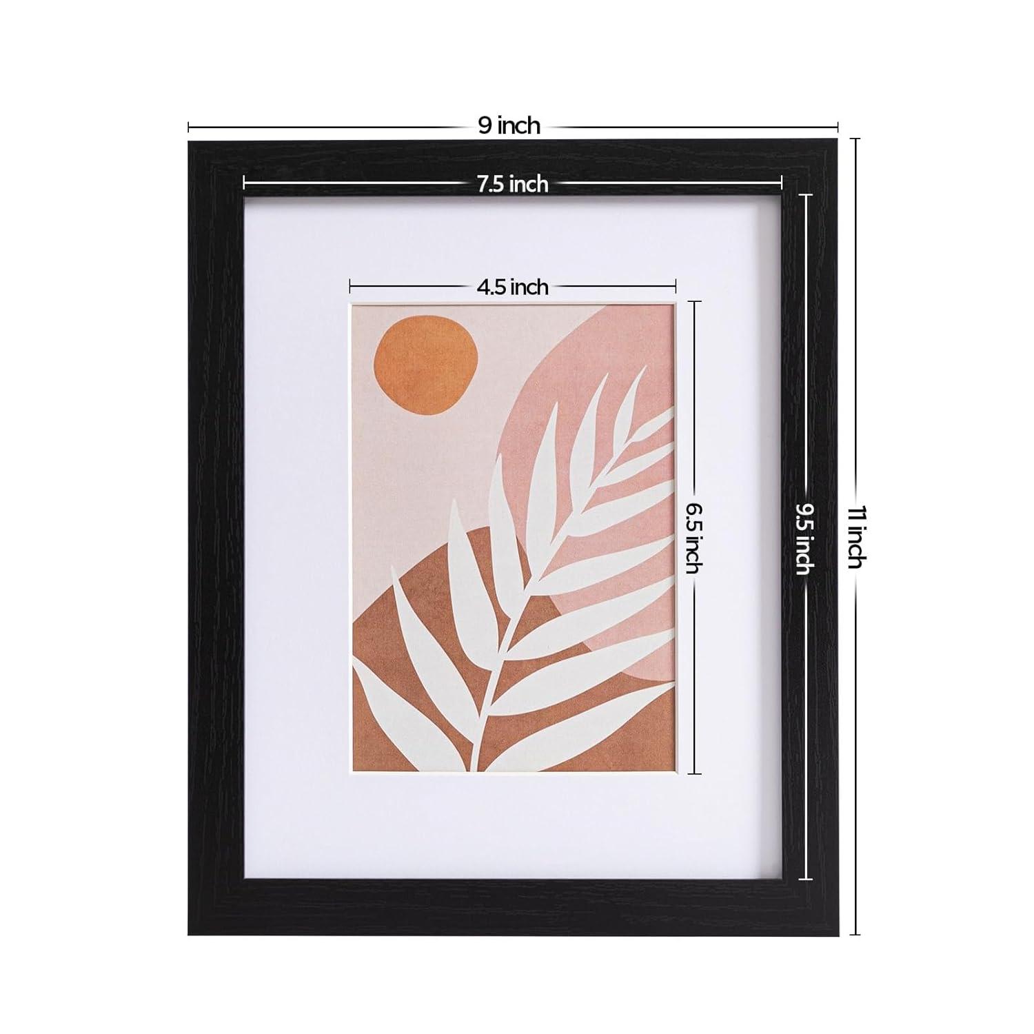 eletecpro 8x10 Picture Frames Set of 10, Picture Frame Collage Wall Decor Display 5x7 Photo With Mat or 8x10 without Mat, Home Decor Gallery Frame for Table Top or Wall Mounting, Black