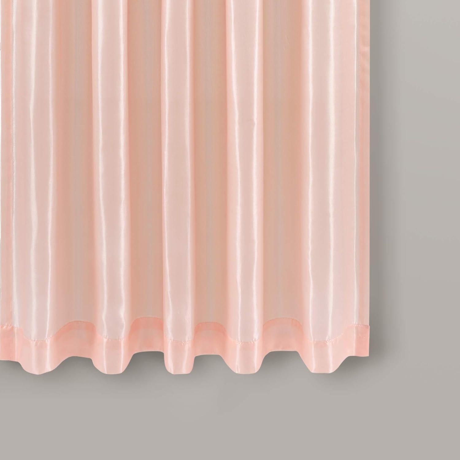 Home Boutique Circle Dream Window Curtain Panels Blush 54X63 Set
