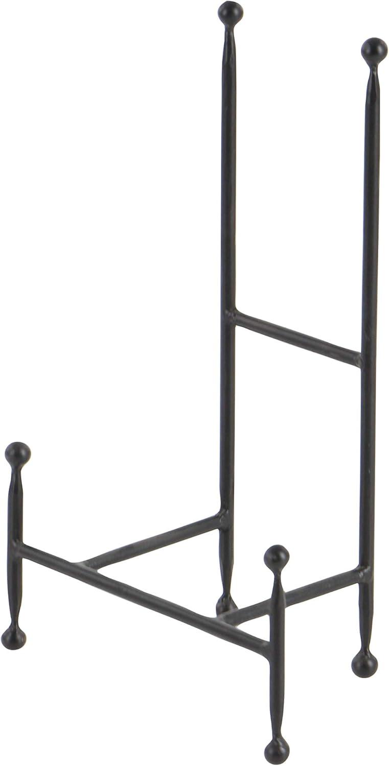 DecMode 14", 12", 10", 8"H Black Metal Easel with Ball Details, 4-Pieces