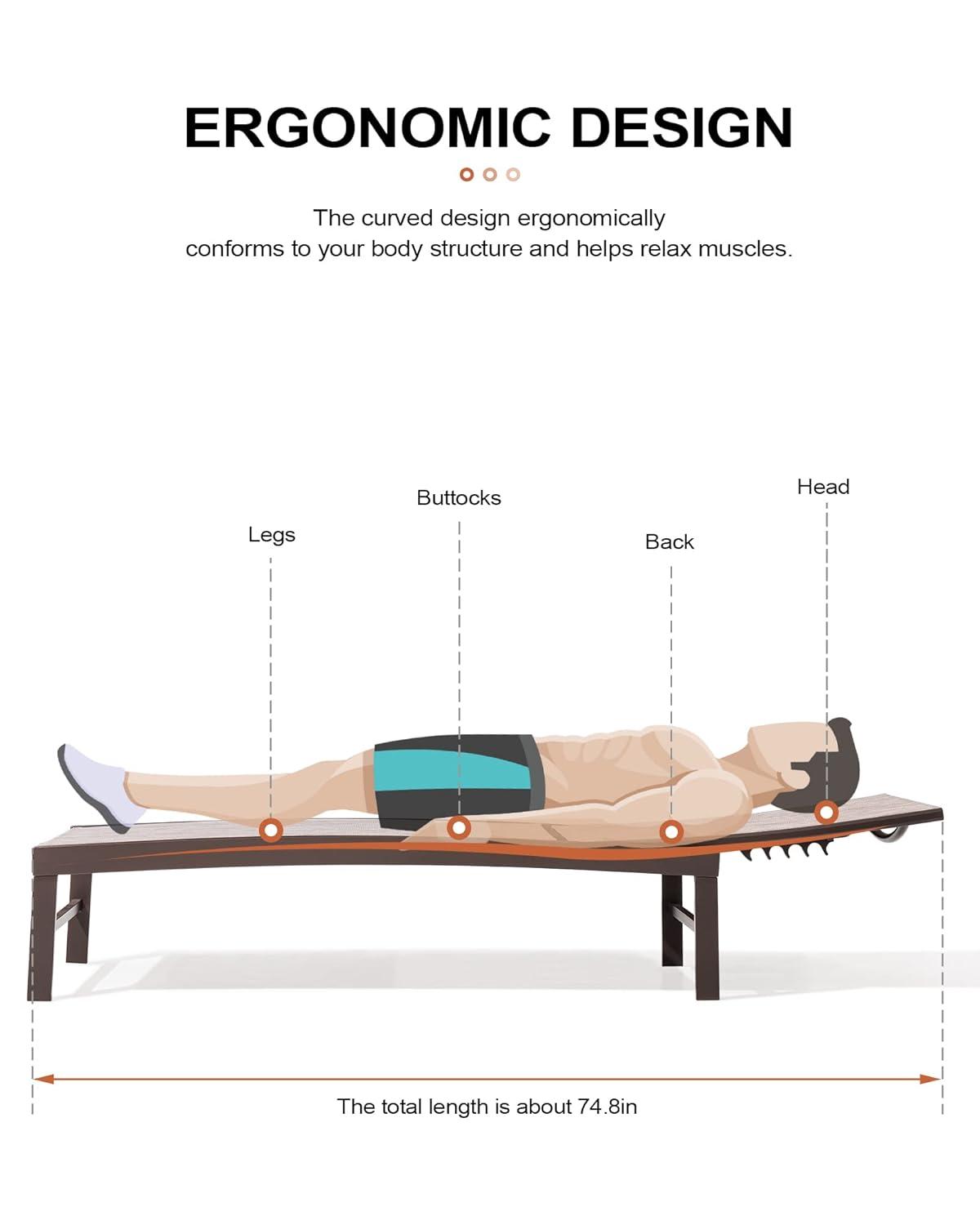 Outdoor Five Position Adjustable Chaise Lounge Chair Beige - Crestlive Products