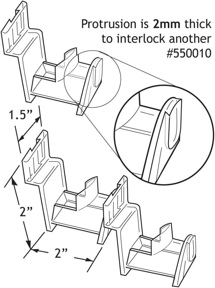 Interlocking Eyeglass Holder for Slatwall, 25-Pack
