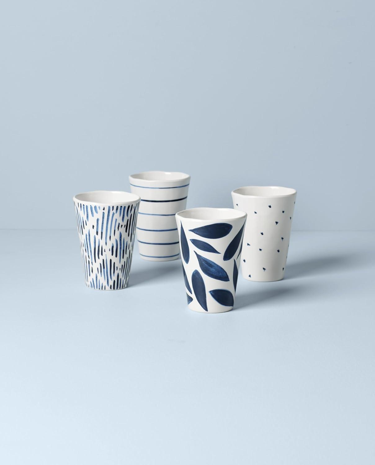 Lenox Blue Bay Melamine Blue Bay 4 Piece Melamine Assorted Tumbler Set