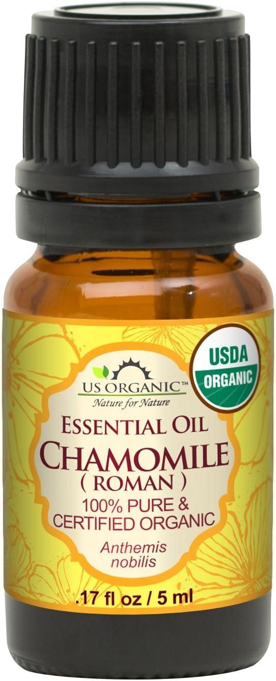 US Organic Chamomile Essential Oil (Roman), 100% Pure Certified USDA Organic 5ml
