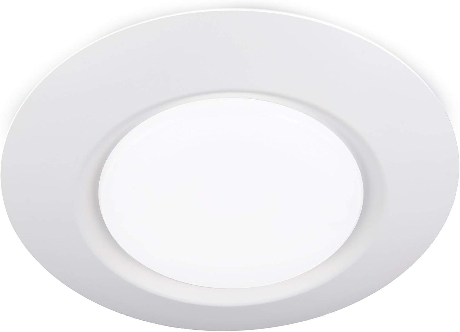 WAC Lighting 1-Light 3000K Energy Star Aluminum Flush Mount in White (Set of 4)