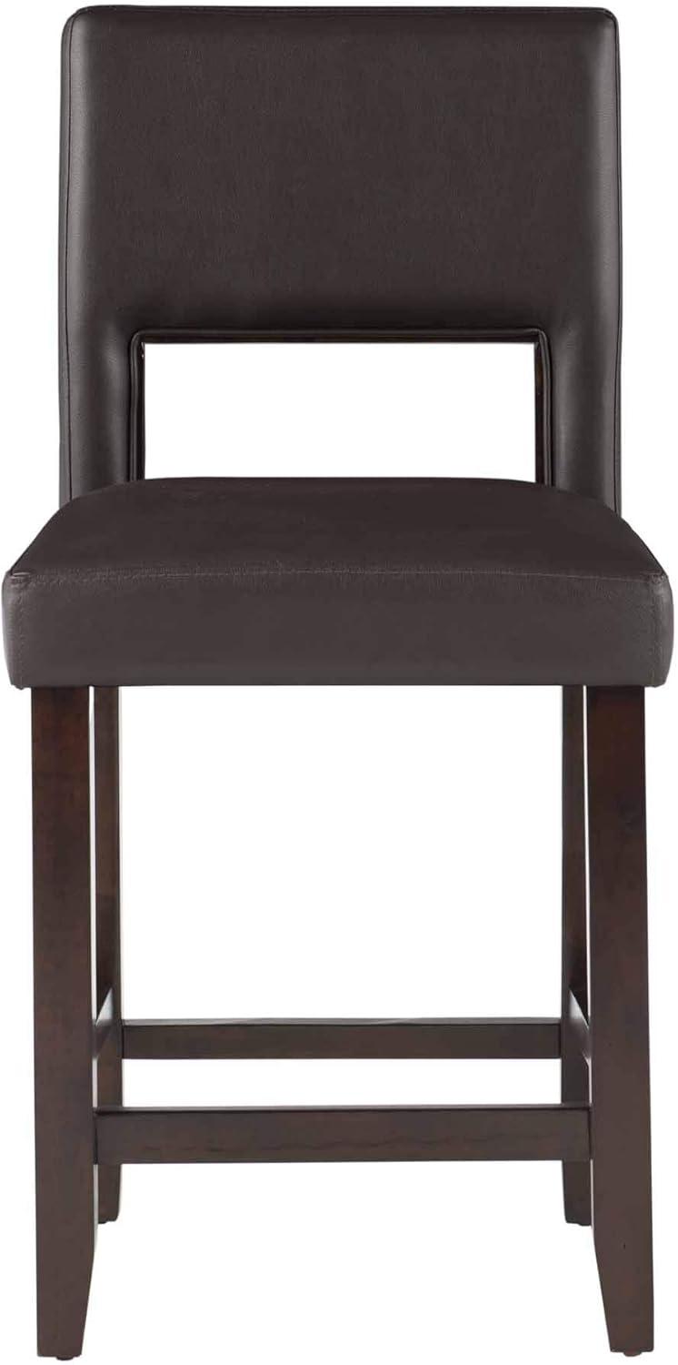 24" Vega Counter Height Barstool Hardwood - Linon