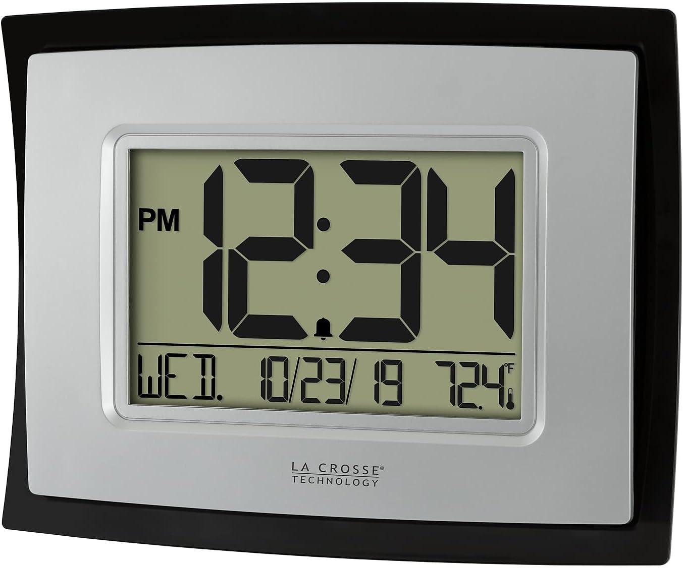 La Crosse Technology 8.62" x 6.8" Digital Contemporary Indoor Wall Clock, WT-8002U