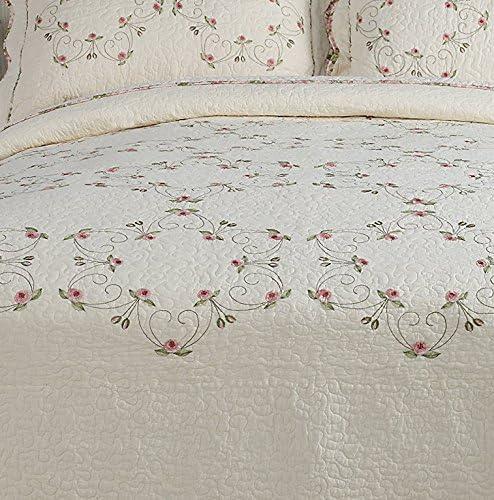 Felisa Embroidered Single Bedspread/Coverlet