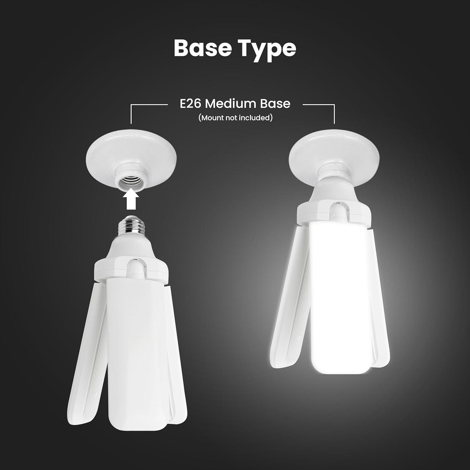 Feit Electric Wide Surface E26 (Medium) LED Garage Bulb Bright White 300 Watt Equivalence 1 pk